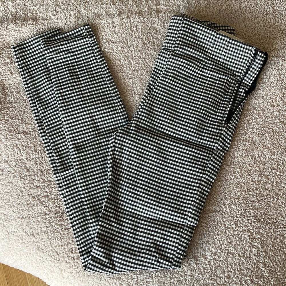gingham print leggings